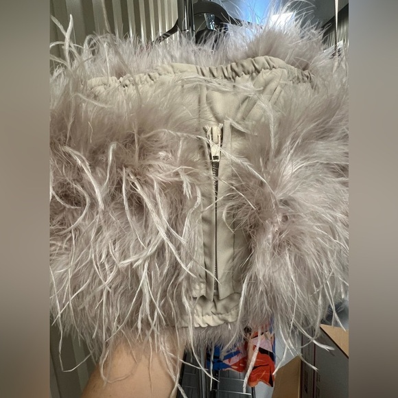 LAMARQUE Zania Top ($295) Feather Bustier tan/nude - LIKE NEW - size medium - Picture 12 of 14